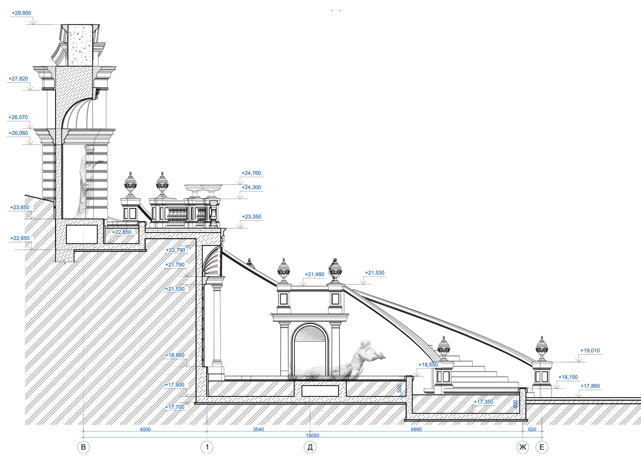 Hellenic Oasis: Greek Park Fountain - Image 7