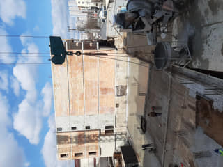 Construction photo of concrete work at the excavated site